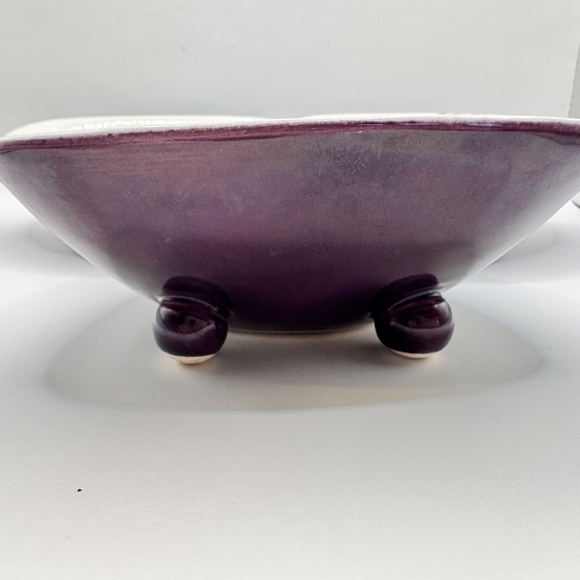 Vintage Mancioli Italian pottery footed bowl with 3 matching small bowls. - Picture 8 of 11